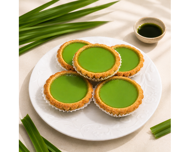 Pandan Egg Tart (4x)