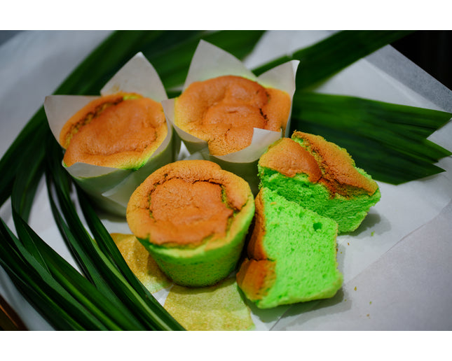 Pandan Coconut Chiffon Cake