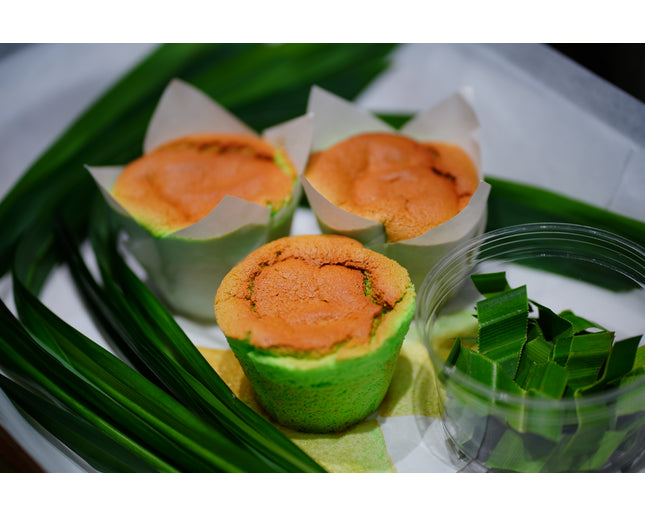 Pandan Coconut Chiffon Cake