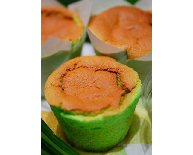 Pandan Coconut Chiffon Cake